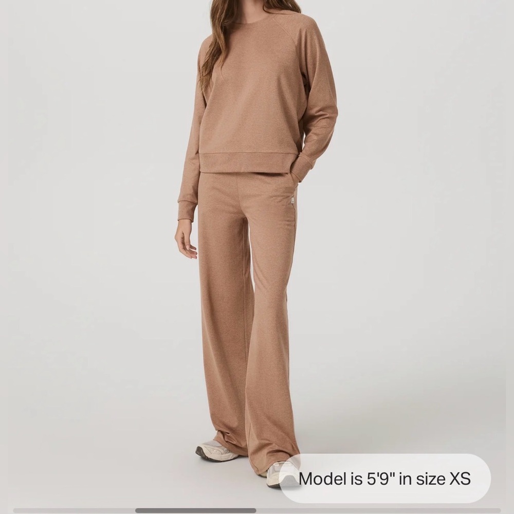 Vuori Nutmeg Heather Halo Crew Long Sleeve
